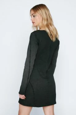 Cut Out Acid Wash Denim Mini Dress -Nasty Gal Sales Store Sales womens acid20wash20black cut out acid wash denim mini dress 2