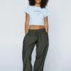 Motocross Graphic Fitted Cropped T-Shirt