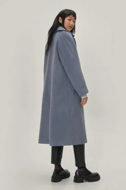 Wool Blend Oversized Duster Coat -Nasty Gal Sales Store Sales womens baby20blue wool blend oversized duster coat 2