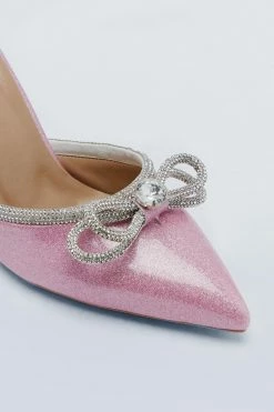 Diamante Trim Glitter Court Heels 6 Diamante Trim Glitter Court Heels -Nasty Gal Sales Store Sales womens baby20pink diamante trim glitter court heels 2