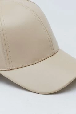 Faux Leather Baseball Cap 6 Faux Leather Baseball Cap -Nasty Gal Sales Store Sales womens beige faux leather baseball cap 1 2