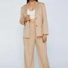 Premium Beige Melange Tailored Blazer