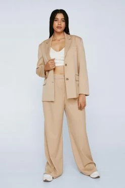 Premium Beige Melange Tailored Blazer