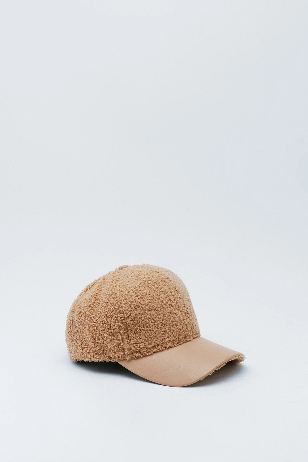 Shearling And Faux Leather Baseball Cap 2 Shearling And Faux Leather Baseball Cap - Image 2