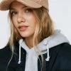 Shearling And Faux Leather Baseball Cap