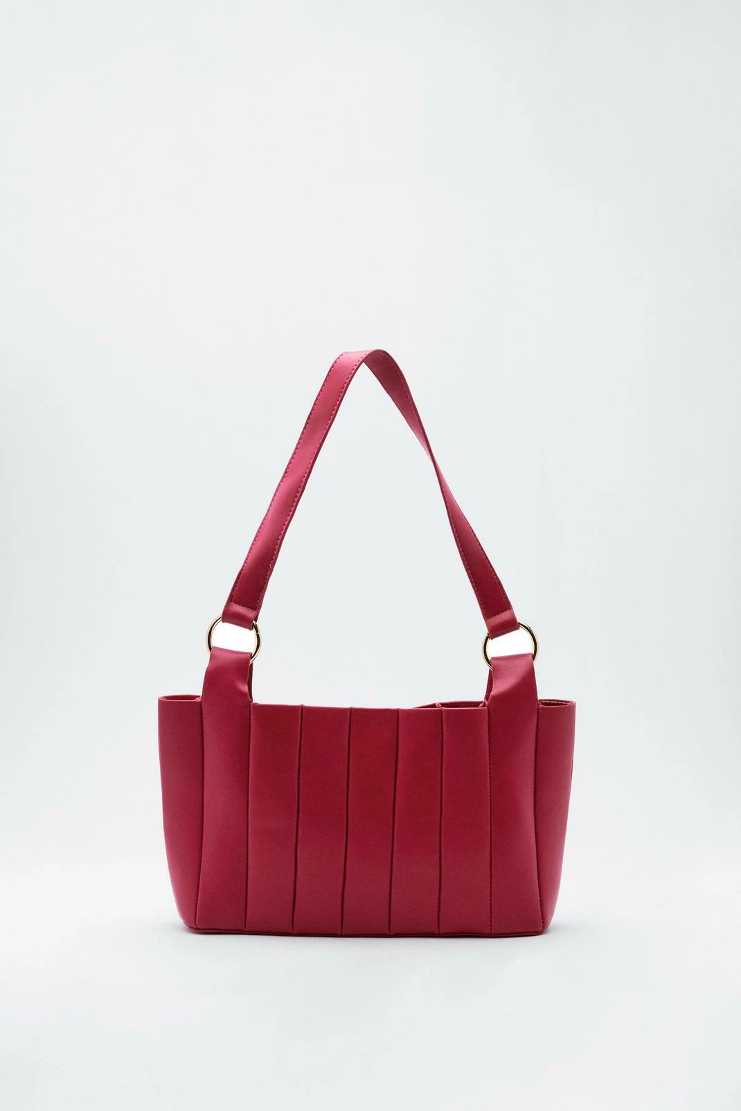 Faux Leather Structured Shoulder Bag 2 Faux Leather Structured Shoulder Bag - Image 2