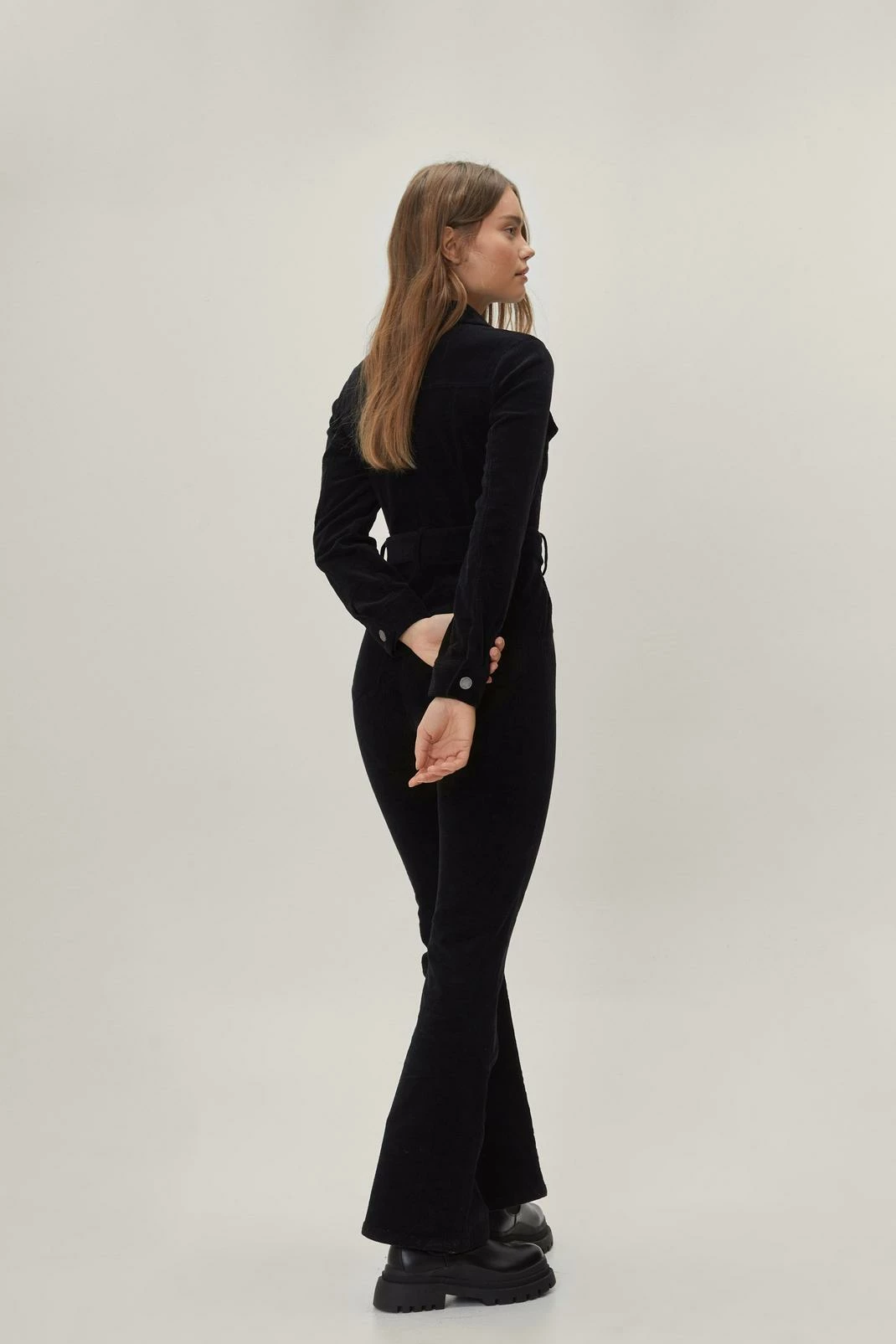 Cord Long Sleeve Zip Front Jumpsuit 6 Cord Long Sleeve Zip Front Jumpsuit - Image 6