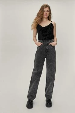 Devore Cowl Neck Cropped Cami Top