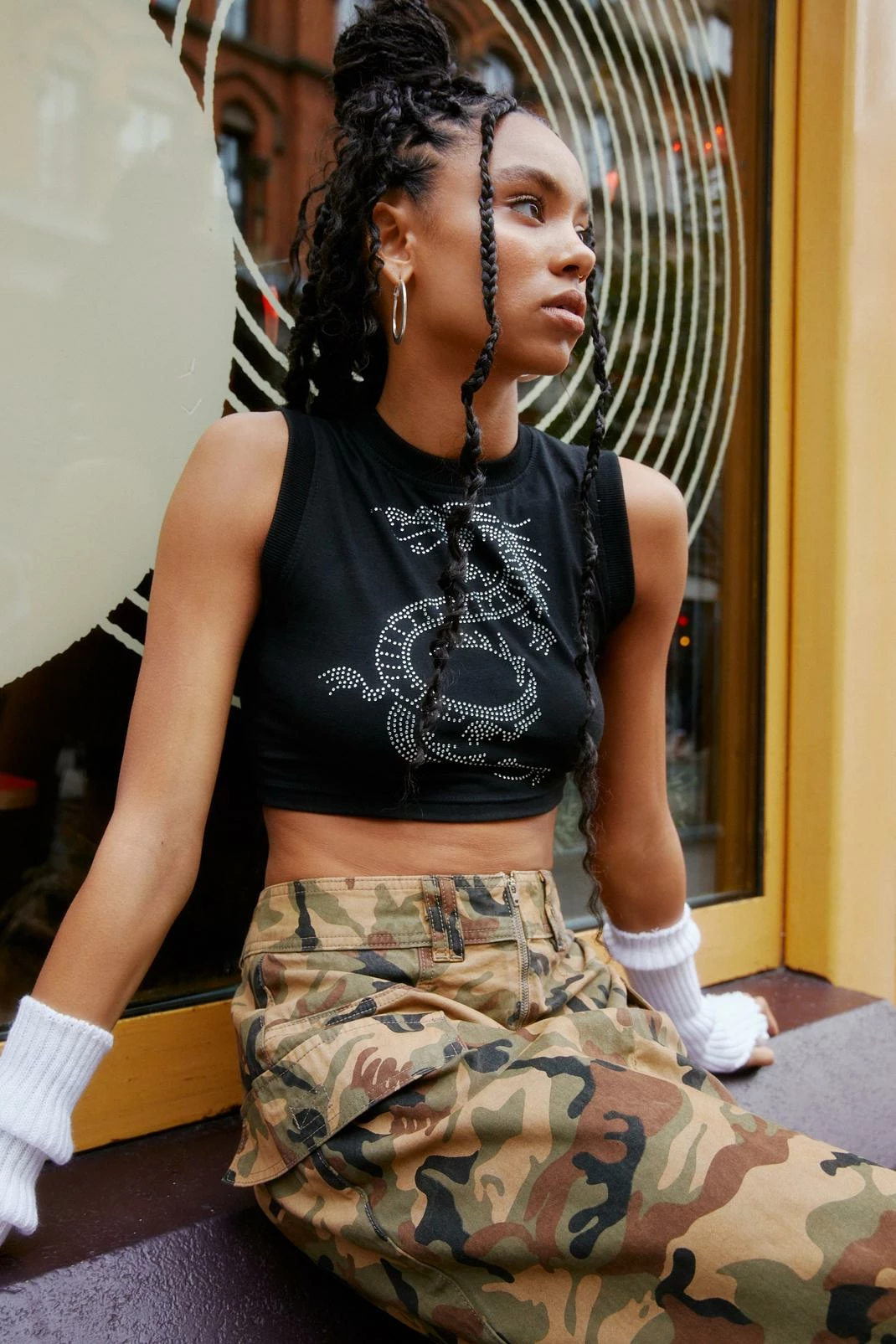 Dragon Diamante Detail Tank Top 2 Dragon Diamante Detail Tank Top - Image 2