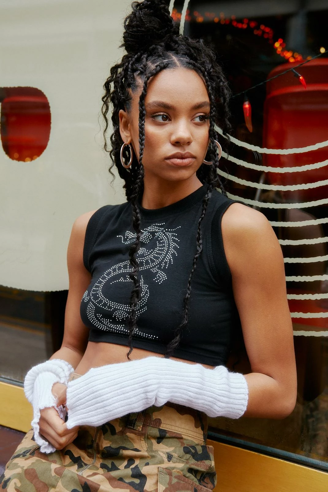 Dragon Diamante Detail Tank Top 4 Dragon Diamante Detail Tank Top - Image 4