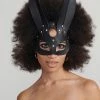 Faux Leather Bunny Mask
