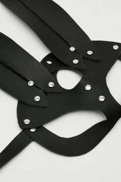 Faux Leather Bunny Mask -Nasty Gal Sales Store Sales womens black faux leather bunny mask 2