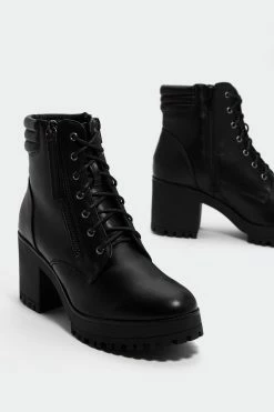 Alternative view of Faux Leather Heeled Biker Boots