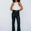 Faux Leather Star Bolt Bum Pants