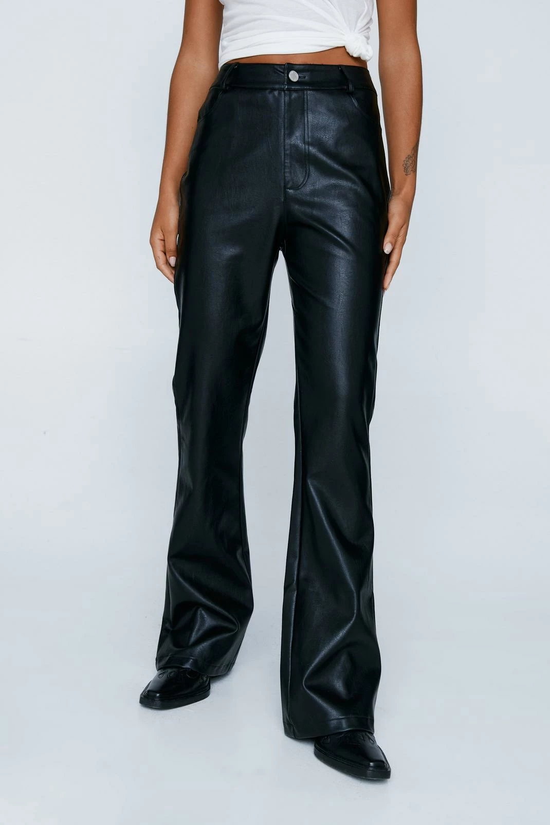 Faux Leather Star Bolt Bum Pants 3 Faux Leather Star Bolt Bum Pants - Image 3