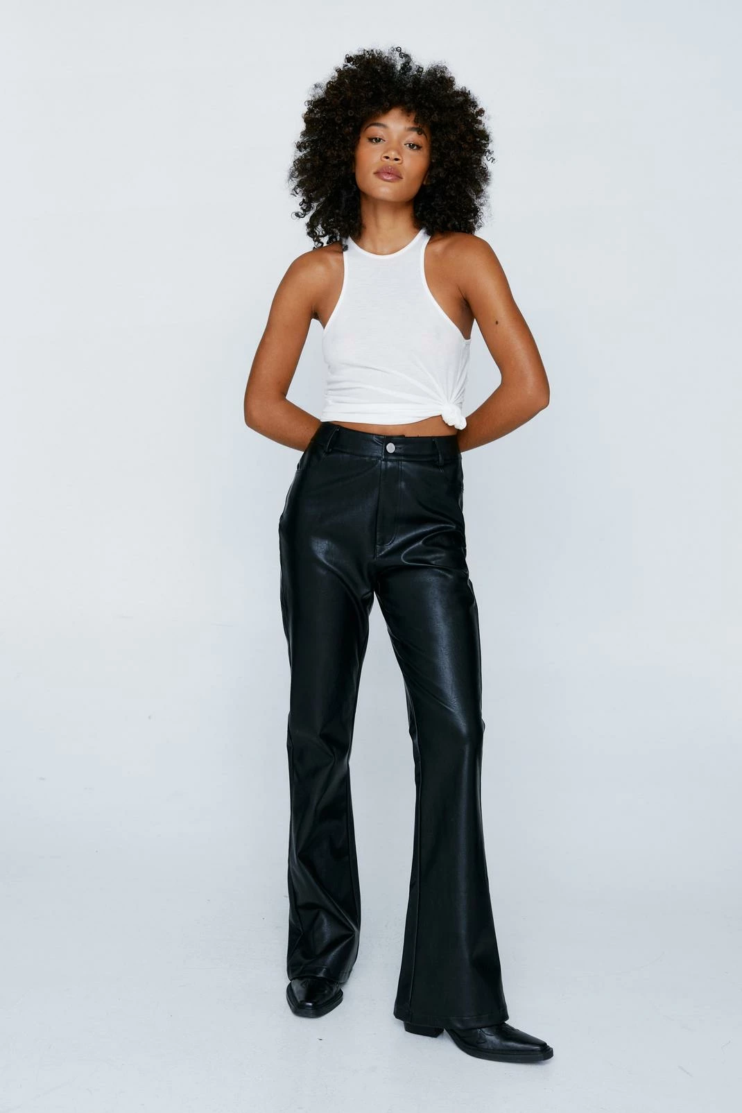 Faux Leather Star Bolt Bum Pants 1 Faux Leather Star Bolt Bum Pants