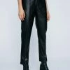 Faux Leather Straight Leg Pants