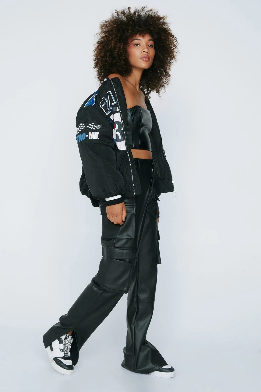 Faux Leather Wide Leg Cargo Pants 7 Faux Leather Wide Leg Cargo Pants - Image 7