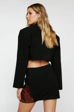 Flame Studded Diamante Skirt 6 Flame Studded Diamante Skirt -Nasty Gal Sales Store Sales womens black flame studded diamante skirt 1 2