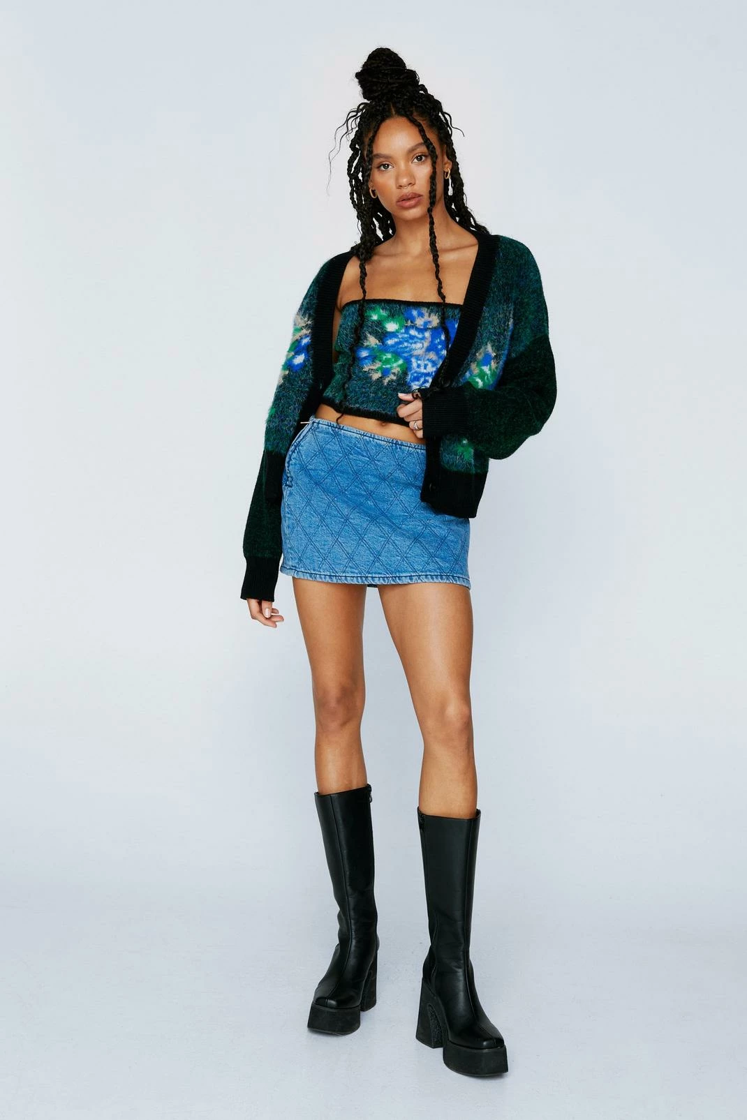 Floral Knitted Cardigan 2 Floral Knitted Cardigan - Image 2