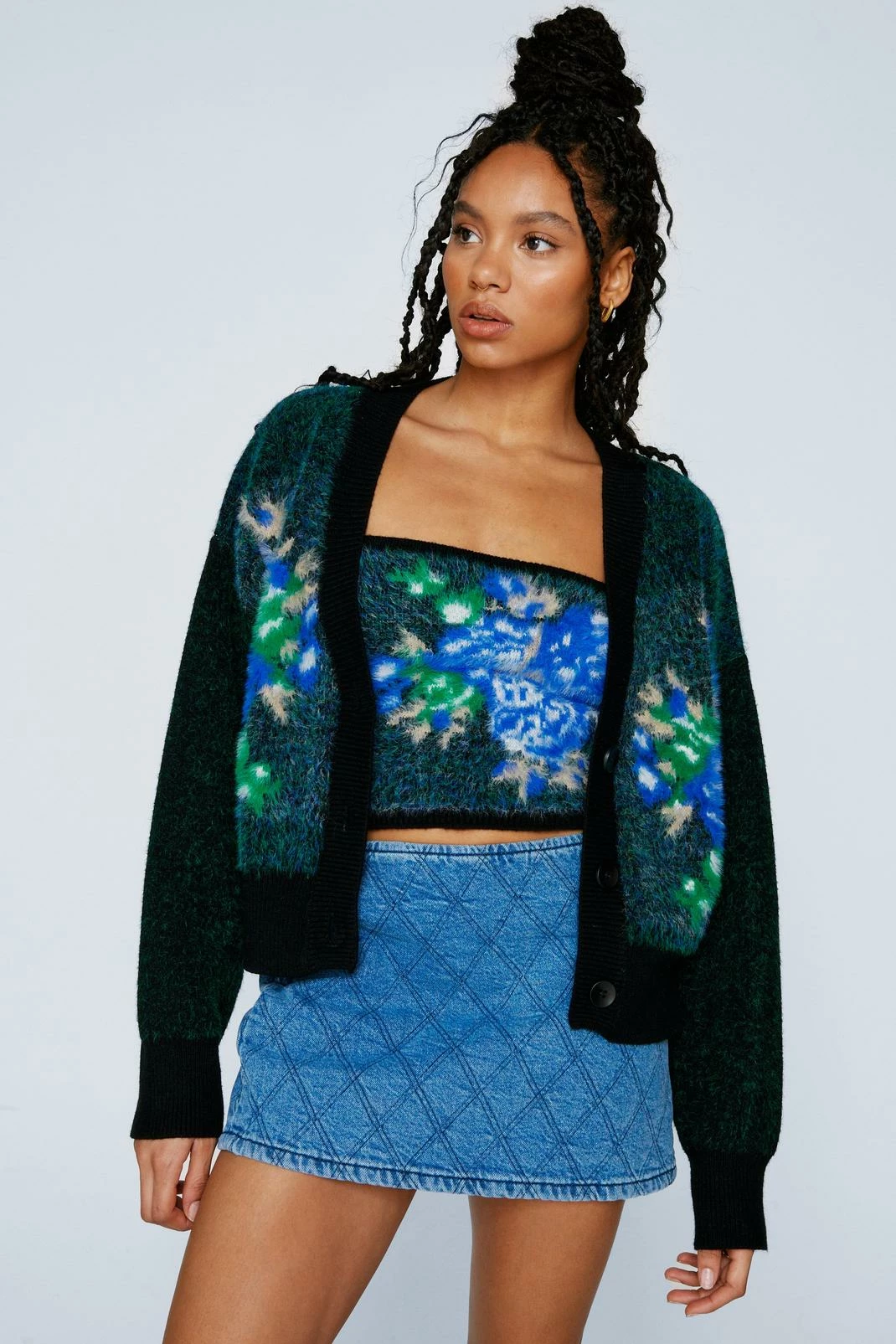Floral Knitted Cardigan 4 Floral Knitted Cardigan - Image 4