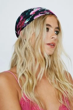 Floral Print Head Scarf -Nasty Gal Sales Store Sales womens black floral print head scarf 3