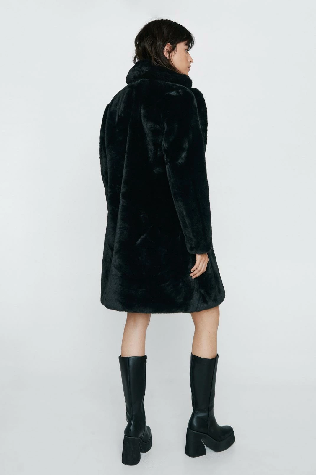 Fluffy Faux Fur Coat 3 Fluffy Faux Fur Coat - Image 3