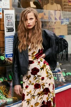 Fringe Detail Real Leather Jacket -Nasty Gal Sales Store Sales womens black fringe detail real leather jacket 2