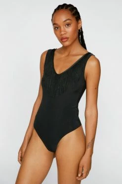 Alternative view of Fringe V Neck Bodysuit