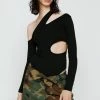 Knitted One Shoulder Bodysuit