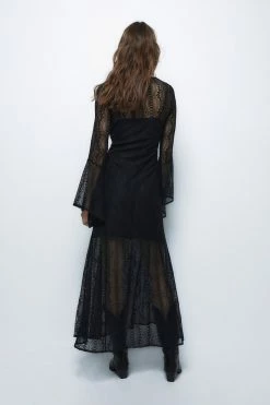 Lace Plunge Maxi Dress -Nasty Gal Sales Store Sales womens black lace plunge maxi dress 2