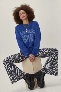 Monochrome Zebra Kick Flare Pants -Nasty Gal Sales Store Sales womens black monochrome zebra kick flare pants 3