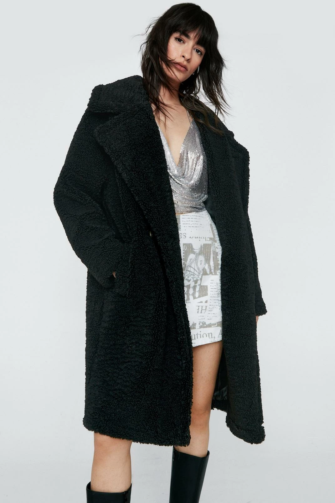 Oversized Teddy Faux Fur Coat 4 Oversized Teddy Faux Fur Coat - Image 4