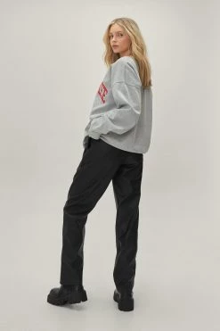 Paperbag Waist Faux Leather Pants 6 Paperbag Waist Faux Leather Pants -Nasty Gal Sales Store Sales womens black paperbag waist faux leather pants 2