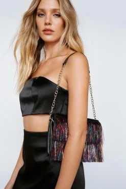 Party Crasher Tassel Bag -Nasty Gal Sales Store Sales womens black party crasher tassel bag 3