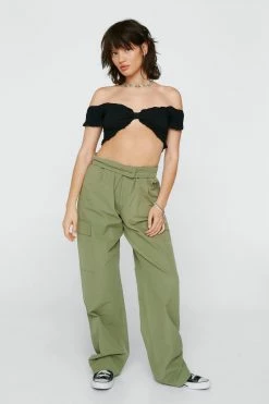 Petite Shirred Bardot Top