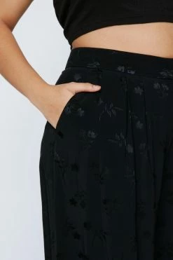 Alternative view of Plus Premium Satin Floral Wide Leg Trouser