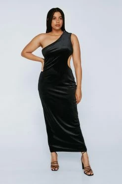 Plus Size Cut Out Back Maxi Dress -Nasty Gal Sales Store Sales womens black plus size cut out back maxi dress 3