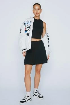 Ponte Skirt And Top Two Piece Set Set -Nasty Gal Sales Store Sales womens black ponte skirt and top two piece set set 3