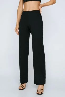 Ponte Top And Pants Two Piece Set 5 Ponte Top And Pants Two Piece Set -Nasty Gal Sales Store Sales womens black ponte top and pants two piece set 1
