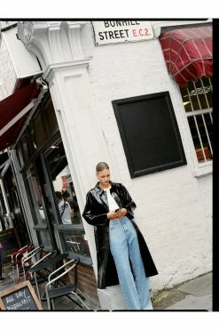 Premium Faux Leather Vinyl Mac Coat -Nasty Gal Sales Store Sales womens black premium faux leather vinyl mac coat 2