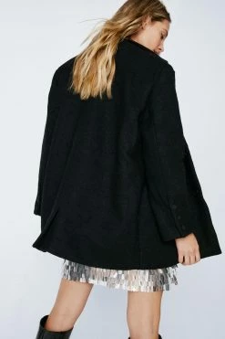 Premium Wool Oversized Blazer Coat 6 Premium Wool Oversized Blazer Coat -Nasty Gal Sales Store Sales womens black premium wool oversized blazer coat 2