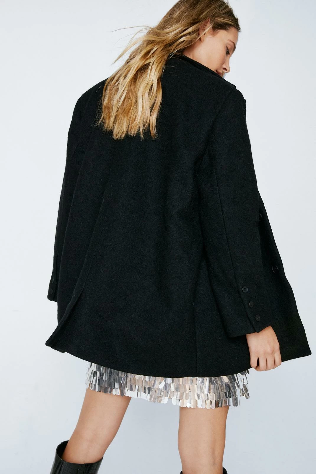 Premium Wool Oversized Blazer Coat 3 Premium Wool Oversized Blazer Coat - Image 3