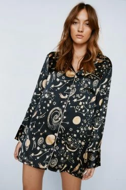 Recycled Galaxy Night Shirt & Eyemask Set