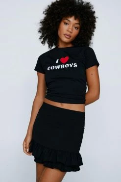 Ruffle Mini Skirt -Nasty Gal Sales Store Sales womens black ruffle mini skirt 3