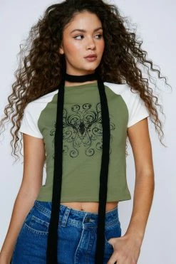 Sheer Knit Skinny Scarf