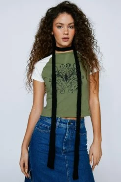 Sheer Knit Skinny Scarf 7 Sheer Knit Skinny Scarf -Nasty Gal Sales Store Sales womens black sheer knit skinny scarf 3