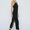 Square Neck Strappy Midi Slip Dress