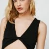 Twist Front Cut Out Split Midi Dress
