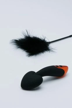 Vibrator Feather Tickler And Tie Mask Set -Nasty Gal Sales Store Sales womens black vibrator feather tickler and tie mask set 2
